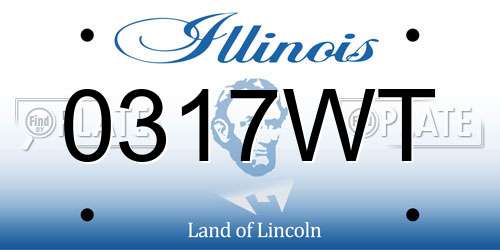 0317WT Illinois License Plate