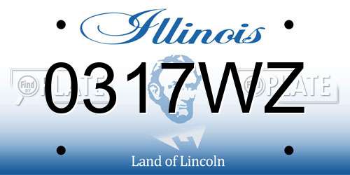 0317WZ Illinois License Plate