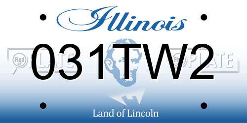 031TW2 Illinois License Plate