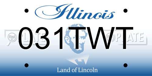 031TWT Illinois License Plate