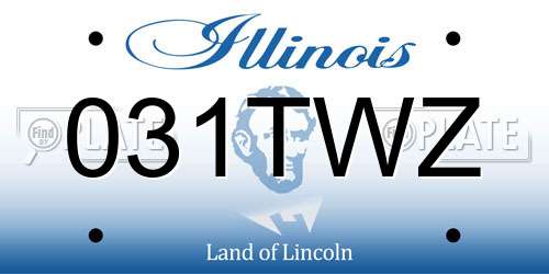 031TWZ Illinois License Plate