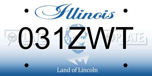 031ZWT Illinois License Plate
