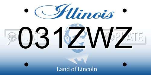 031ZWZ Illinois License Plate