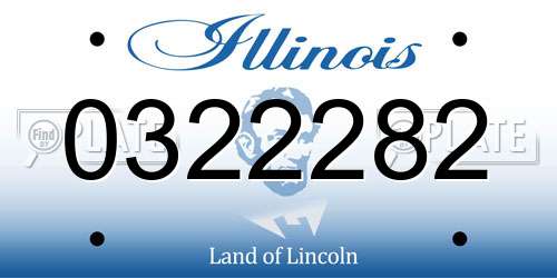 0322282 Illinois License Plate