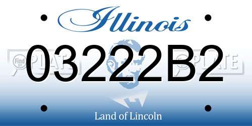 03222B2 Illinois License Plate