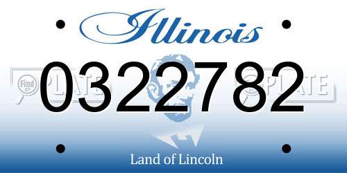 0322782 Illinois License Plate