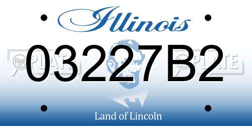 03227B2 Illinois License Plate