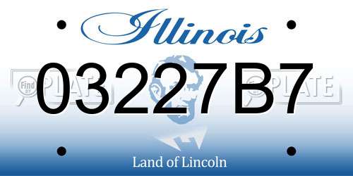 03227B7 Illinois License Plate