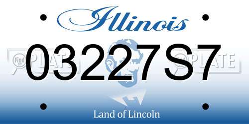 03227S7 Illinois License Plate