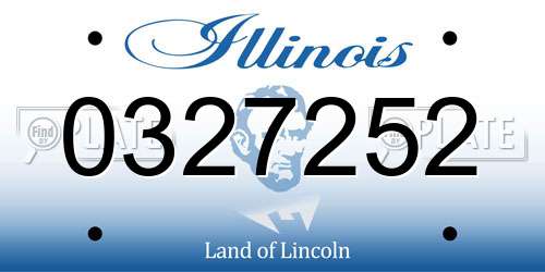 0327252 Illinois License Plate