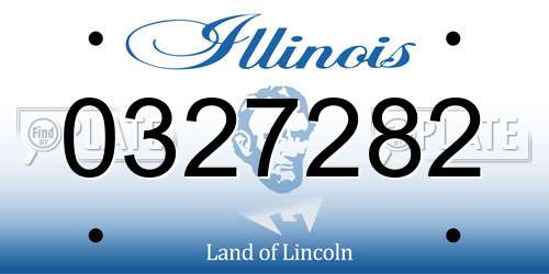 0327282 Illinois License Plate