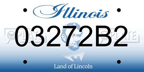 03272B2 Illinois License Plate