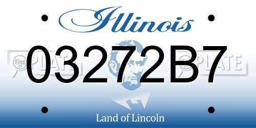 03272B7 Illinois License Plate