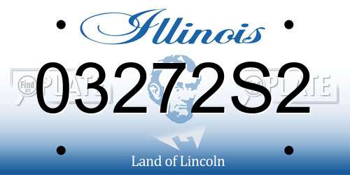03272S2 Illinois License Plate