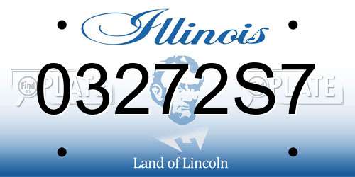 03272S7 Illinois License Plate