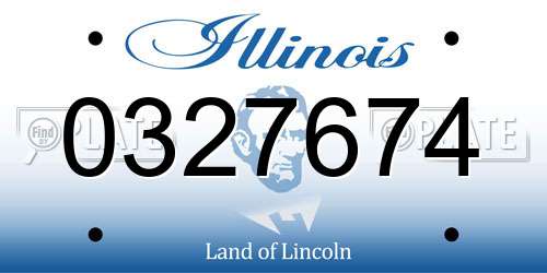 0327674 Illinois License Plate
