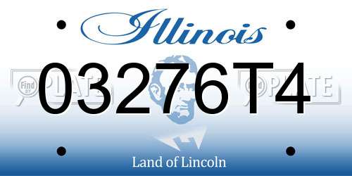03276T4 Illinois License Plate