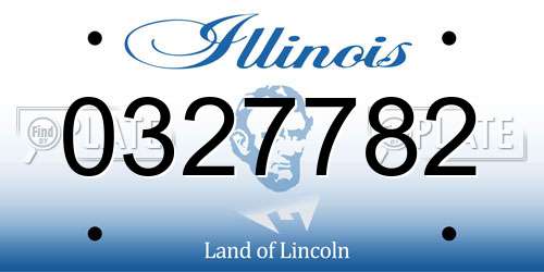 0327782 Illinois License Plate
