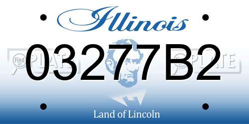 03277B2 Illinois License Plate