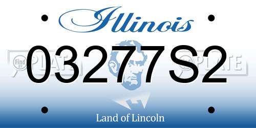 03277S2 Illinois License Plate