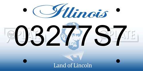 03277S7 Illinois License Plate