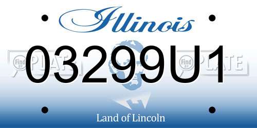 03299U1 Illinois License Plate