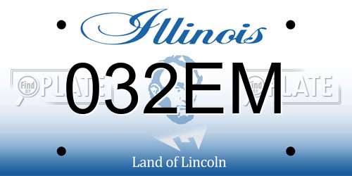 032EM Illinois License Plate