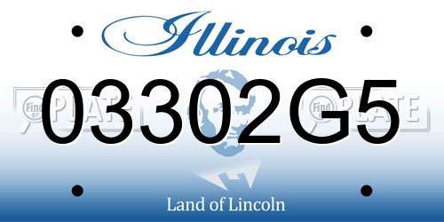 03302G5 Illinois License Plate