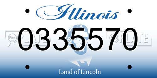 0335570 Illinois License Plate