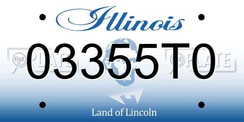 03355T0 Illinois License Plate
