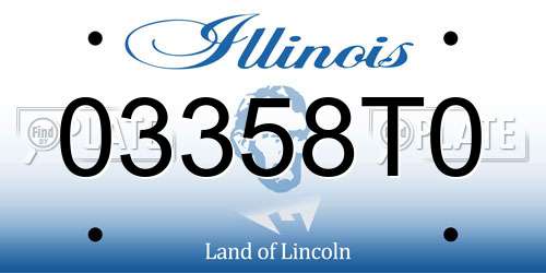 03358T0 Illinois License Plate