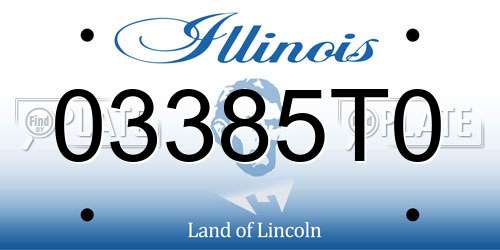 03385T0 Illinois License Plate