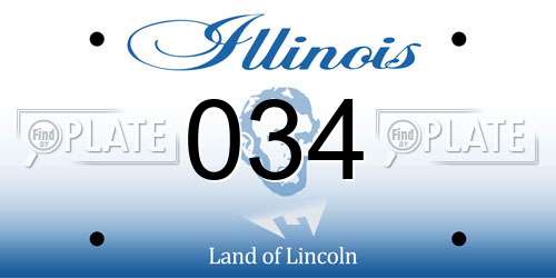 034 Illinois License Plate