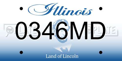 0346MD Illinois License Plate