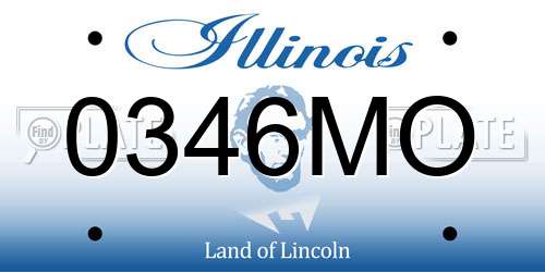0346MO Illinois License Plate