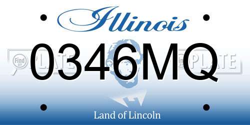 0346MQ Illinois License Plate