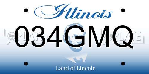 034GMQ Illinois License Plate