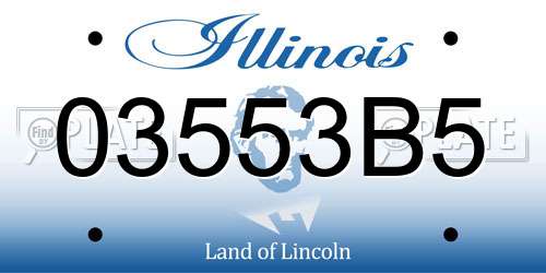 03553B5 Illinois License Plate