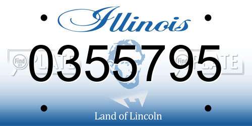0355795 Illinois License Plate