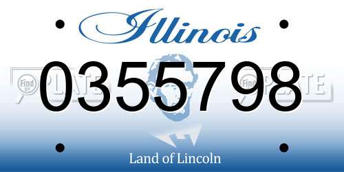 0355798 Illinois License Plate