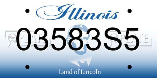 03583S5 Illinois License Plate