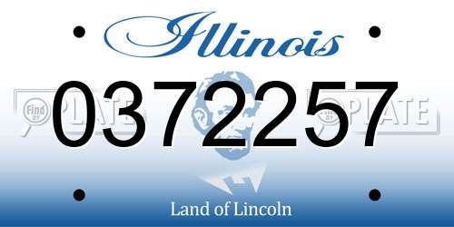 0372257 Illinois License Plate