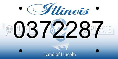 0372287 Illinois License Plate