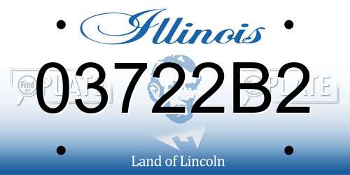 03722B2 Illinois License Plate