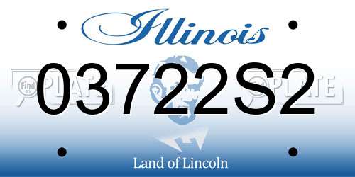 03722S2 Illinois License Plate