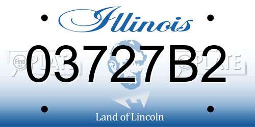03727B2 Illinois License Plate