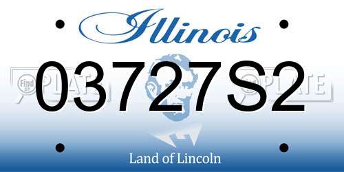 03727S2 Illinois License Plate