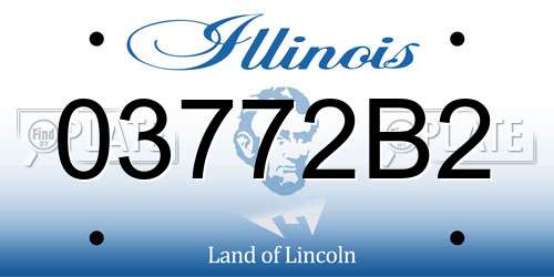 03772B2 Illinois License Plate