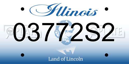 03772S2 Illinois License Plate