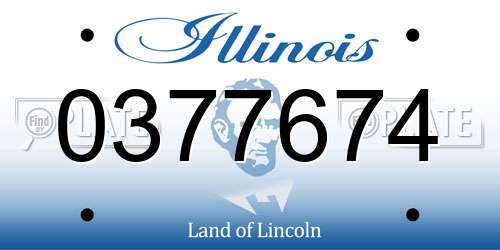 0377674 Illinois License Plate